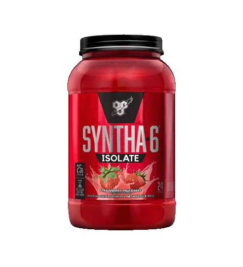 BSN Syntha‑6 Isolate 2lb Strawberry Milkshake.
